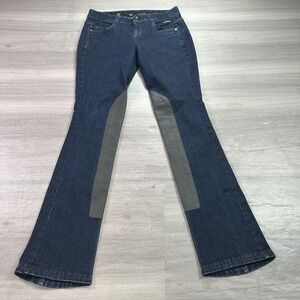 Kerrits Riding Pants Womens Medium Blue Denim Thigh Patch Equestrian Bootcut